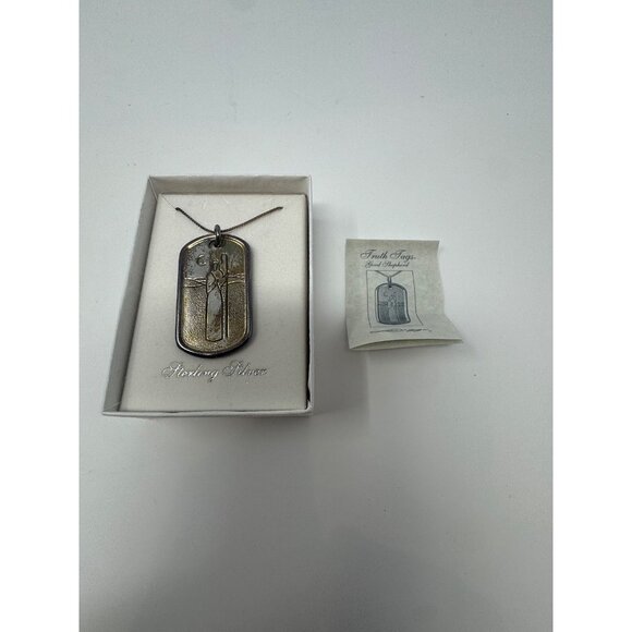Lavaggi Truth Tag Angel necklace Good Shepard Sterling Silver never polished - Picture 1 of 11